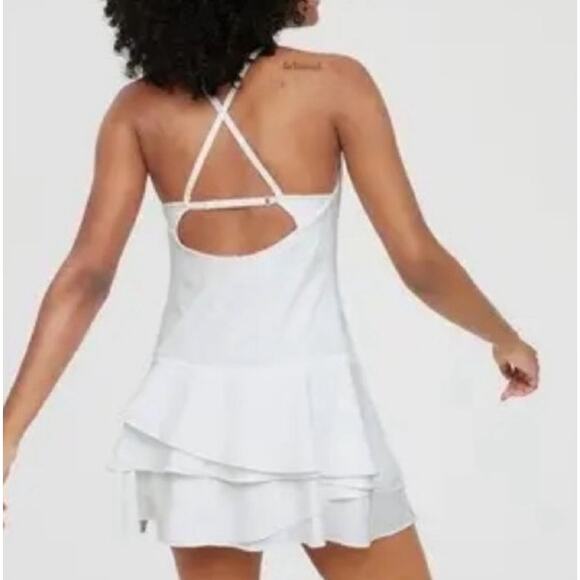 Aerie Offline White TieredRuffle Tennis Dress - L - Picture 5 of 5